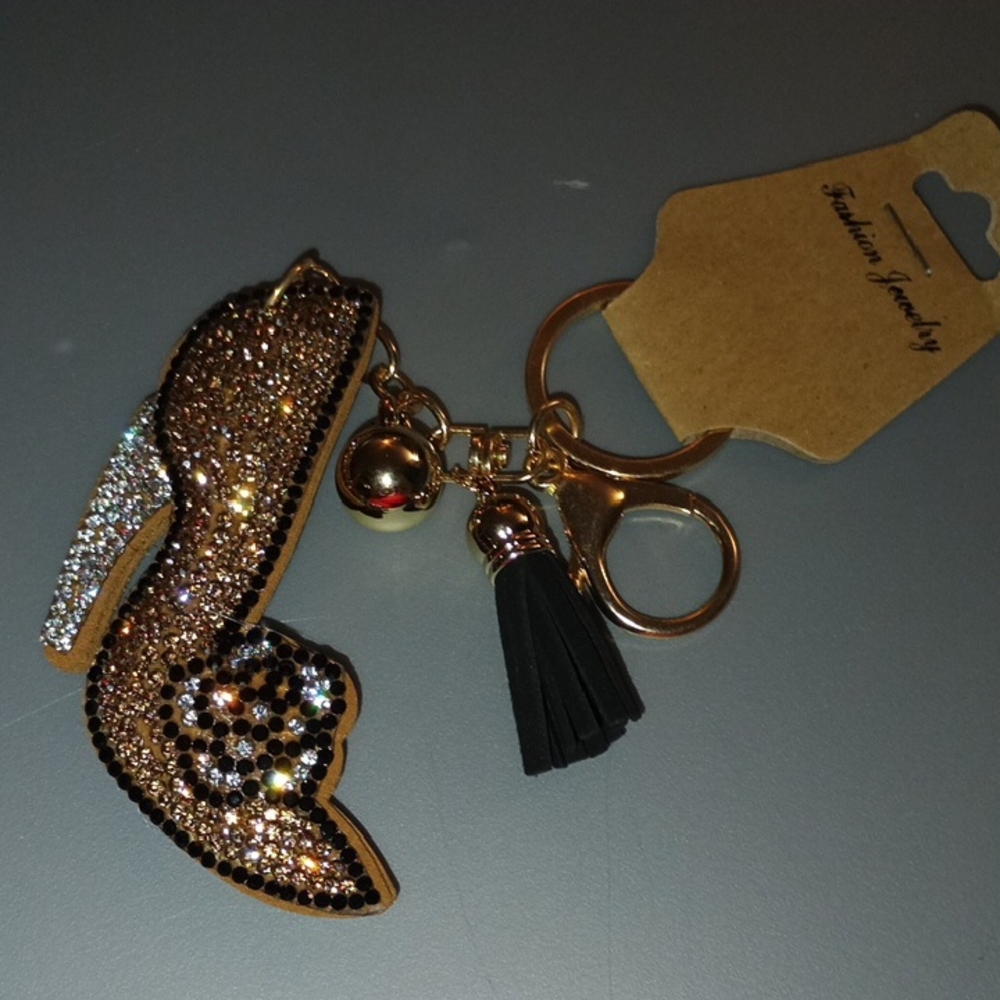 Elegant Rhinestone High Heel Keychain - Picture 4 of 6